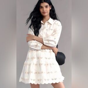 Anthroplogie eyelet dress NWT XL